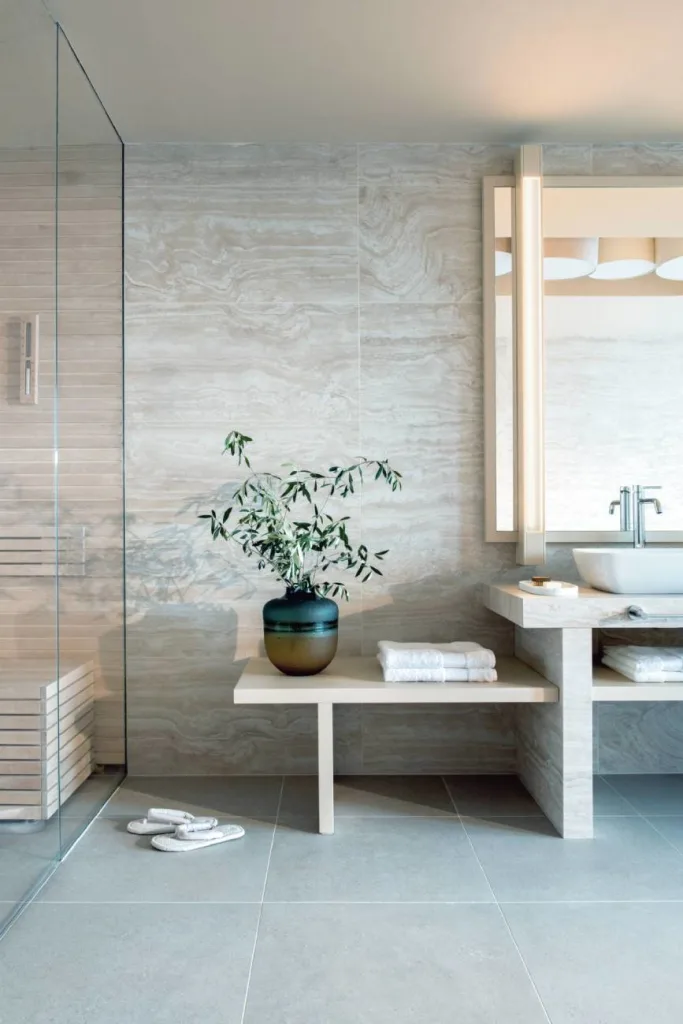 Lefay Lago di Garda wellness retreat italy Sky Suite Bathroom